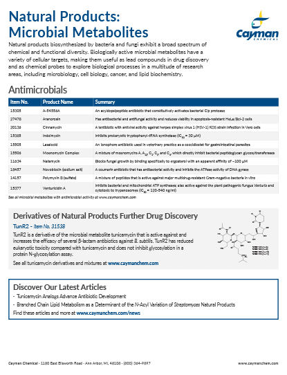 <p>Natural Products: Microbial Metabolites<br></p>